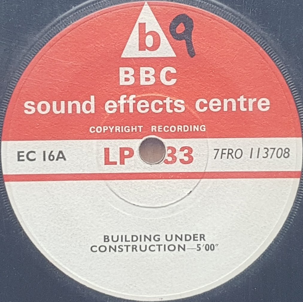 EC 16A Clearing a building site Not registered from the BBC records and Tapes library Label